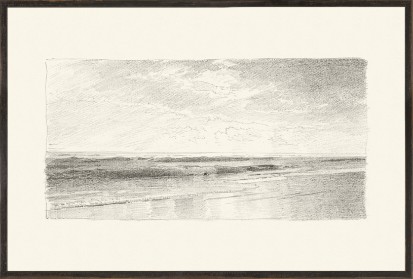 Richards - Folio, Graphite Seascape III - 1870
