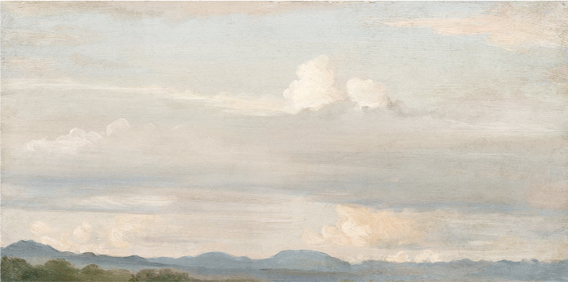Cloud Study with Distant Mountains